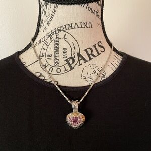 Beautiful Heart Crystal Necklace & Earrings MX by Michael Morrison